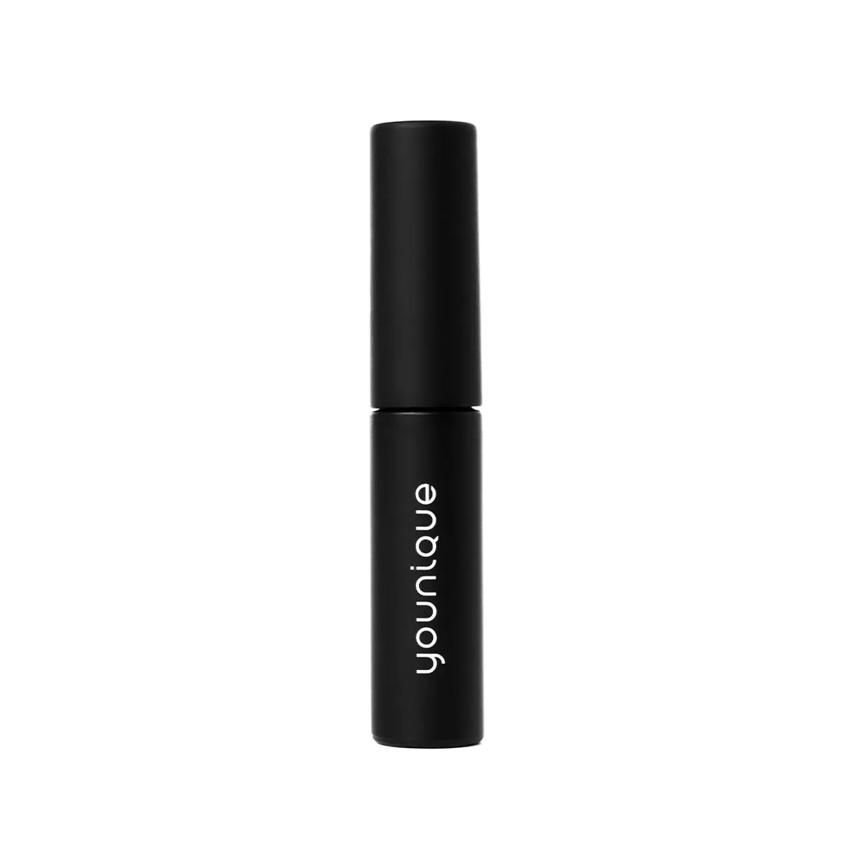 YOUNIQUE BARE·YOU eyebrow gel – review : closed matte black tube with the younique logo on a white background