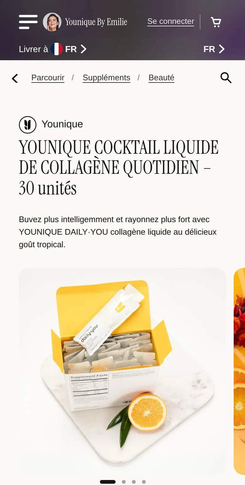 Collagène liquide Younique Daily·You – où acheter : fiche produit sur ma boutique Curated