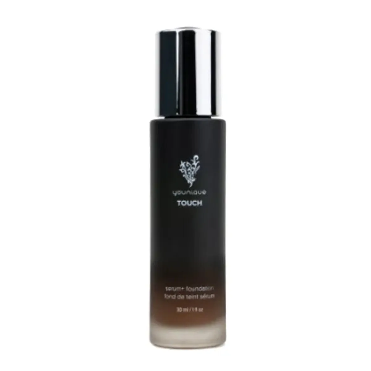 Fondotinta in siero YOUNIQUE TOUCH tonalità Suede, sottotono beige: flacone con pompa da 30 ml