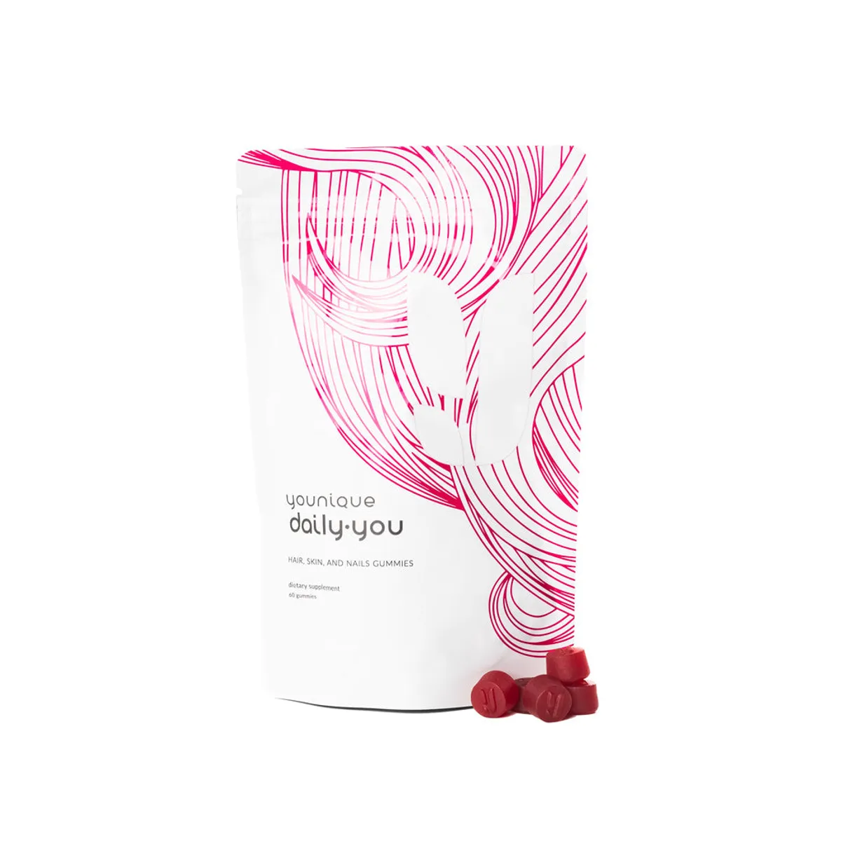 Gomas para o cabelo, a pele e as unhas YOUNIQUE DAILY·YOU – opinião: saco de gomas vitaminadas e gomas vermelhas