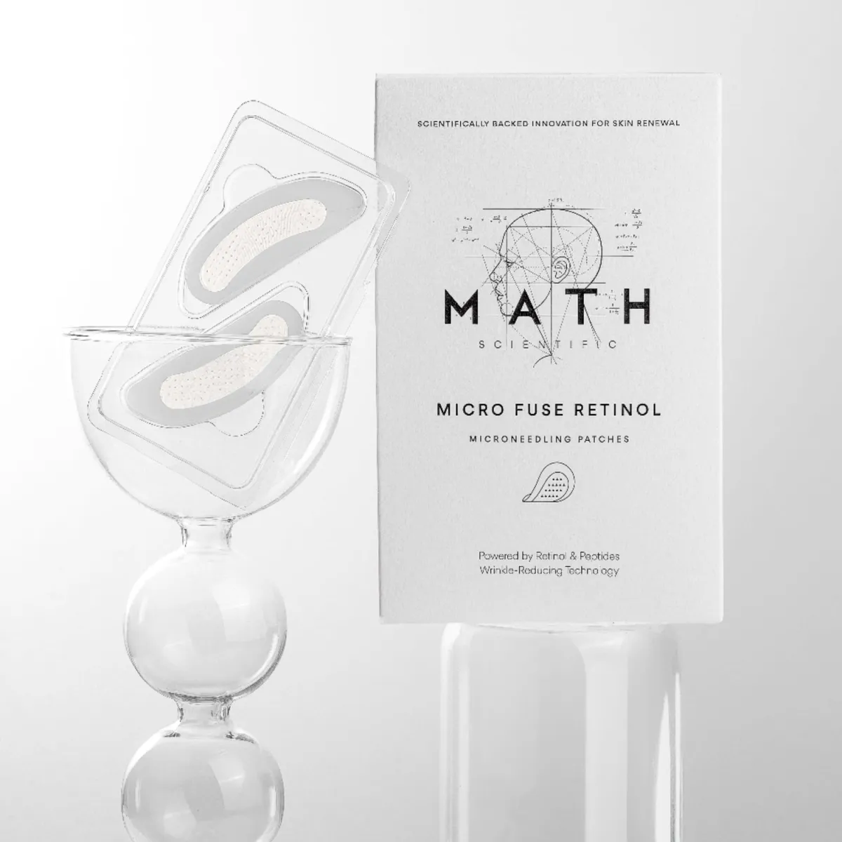 MICRO FUSE RETINOL-patchar för ansiktet – pris: ask och bricka med retinolpatchar
