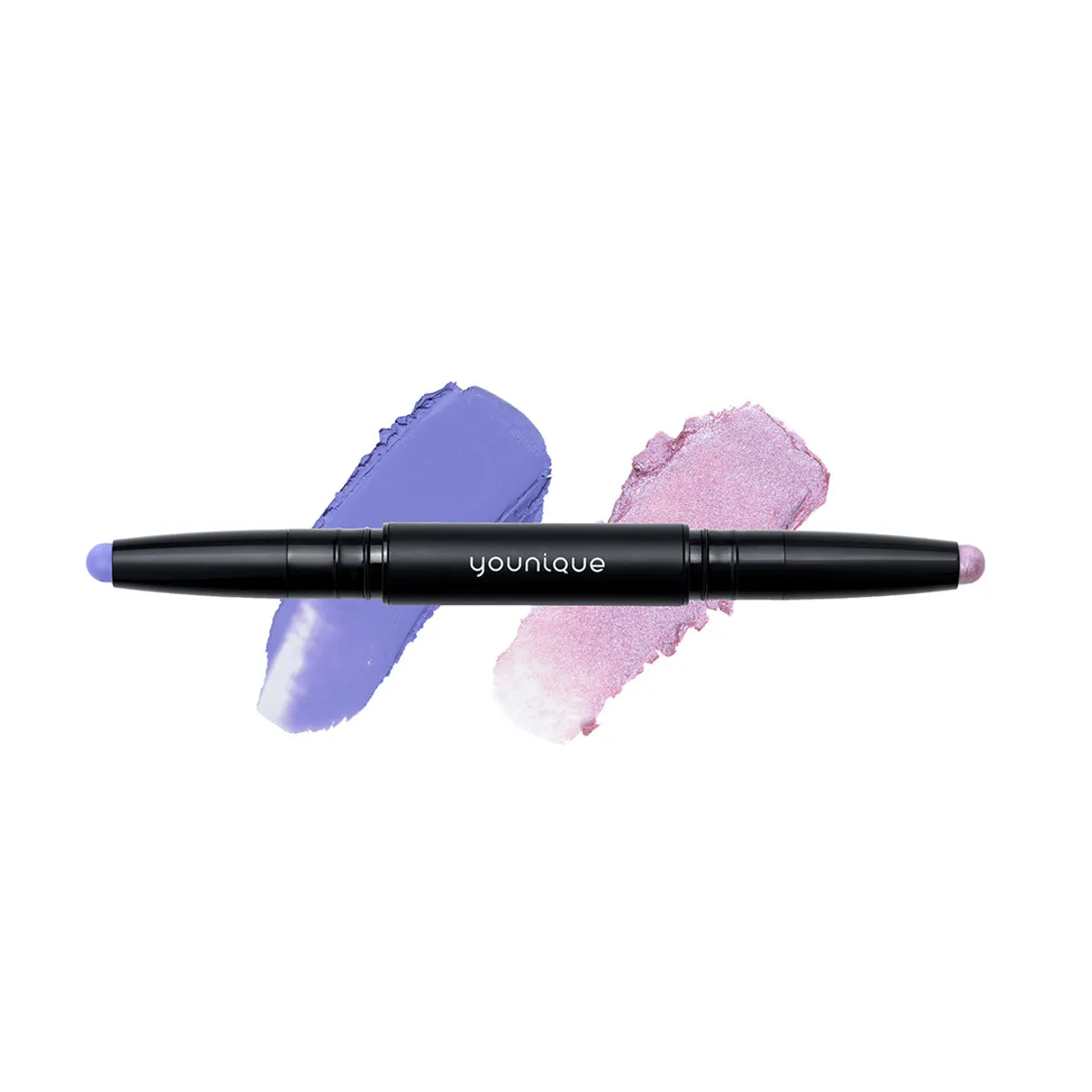 Sombra de olhos em stick bicolor MOODSTRUCK – preço: tonalidade Velvet/Opal, azul-pervinca mate e lilás-pálido nacarado