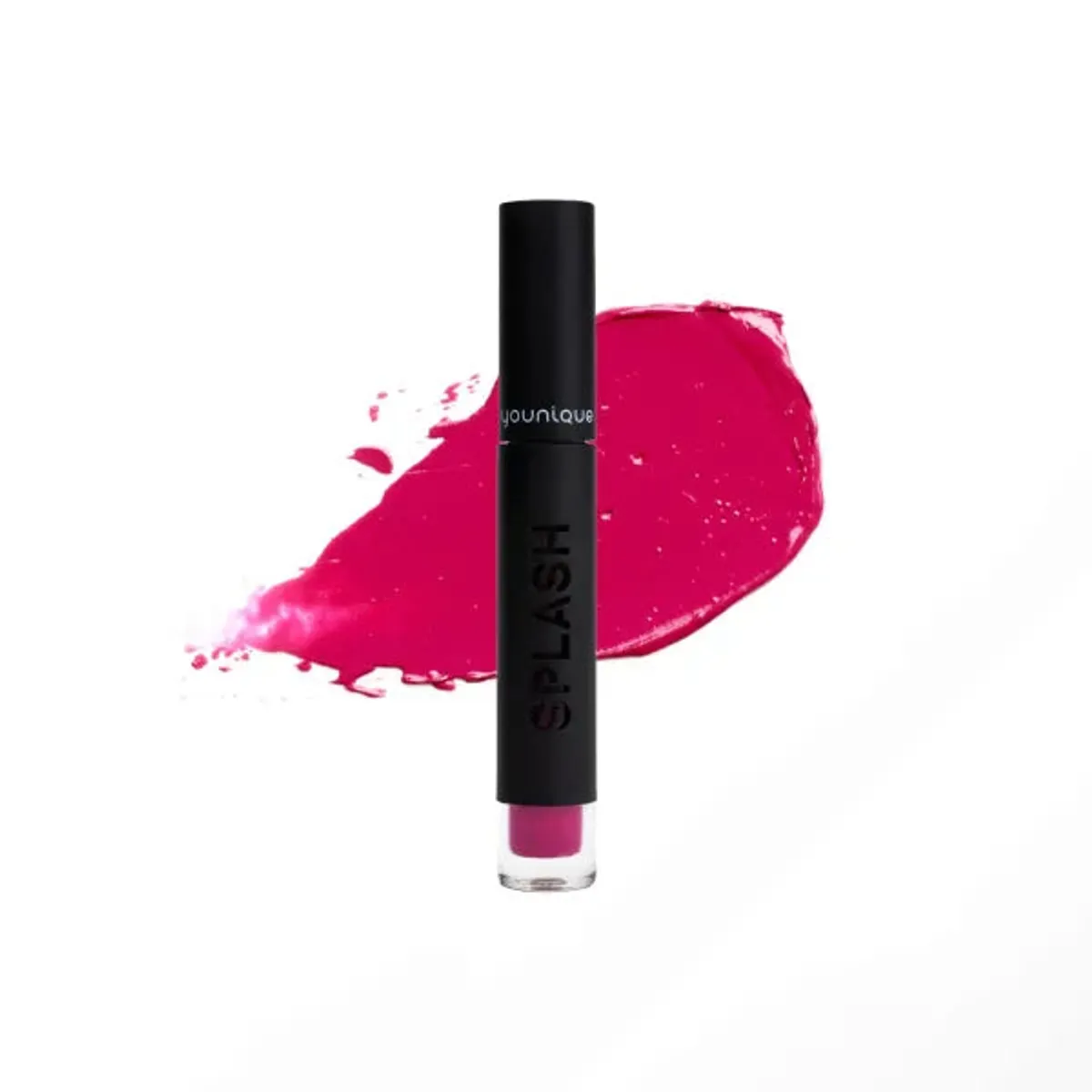 MOODSTRUCK SPLASH matowa pomadka do ust na cały dzień – gdzie kupić: odcień Feeling Fuchsia, czarna tuba i gruba próbka w kolorze różu fuksji